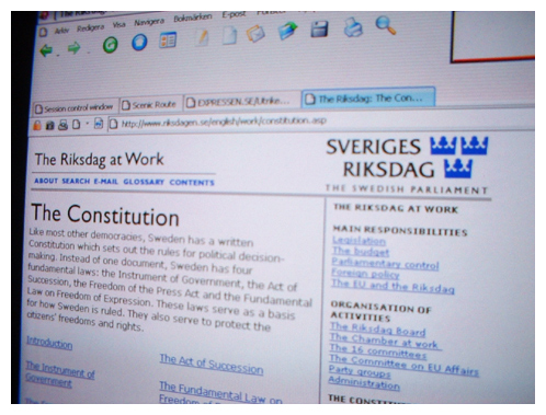 authority - the Swedish constitution
