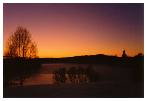 sunset - view from my mum's livingroom window