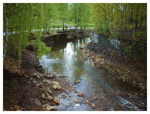 water - right through the centre of the city